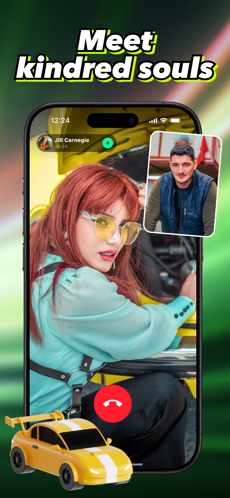 Singo app screen showing video call